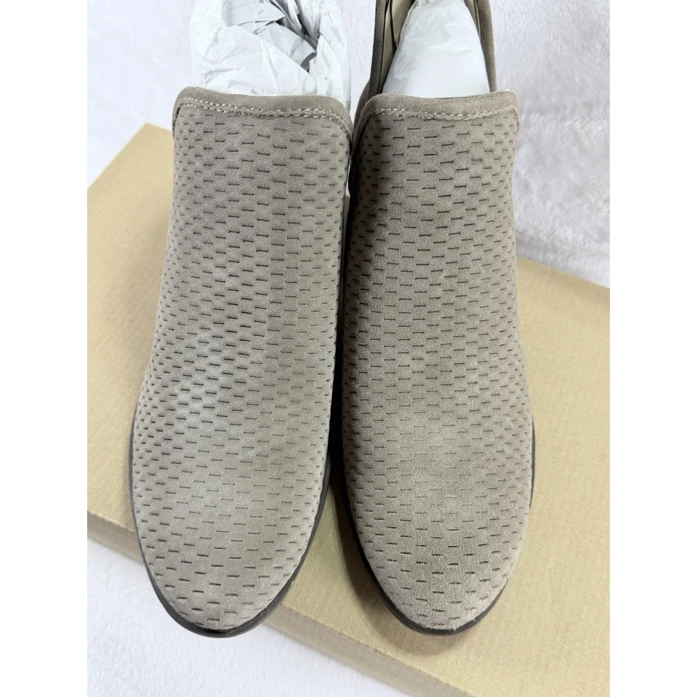 Lucky Brand Baley Brindle Oiled Suede Perforated Ankle Booties Box 9.5M NIB